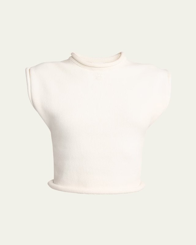 Rolled Hem Knit Top